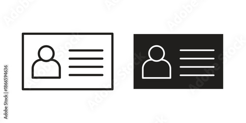 Identity card icons or logo isolated sign symbol vector illustration - high quality black style vector icons