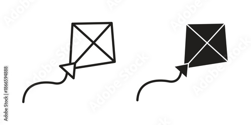 Kite icons or logo isolated sign symbol vector illustration - high quality black style vector icons