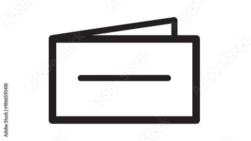 A simple icon of a folder with a tab partially lifted on a plain white background