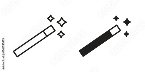Magic wand icons or logo isolated sign symbol vector illustration - high quality black style vector icons