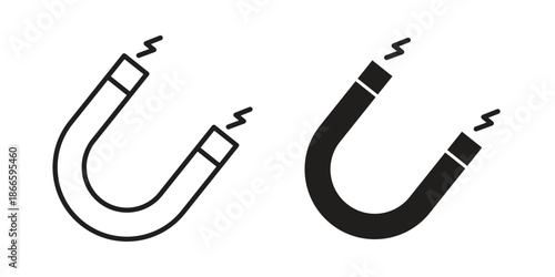 Magnet icons or logo isolated sign symbol vector illustration - high quality black style vector icons