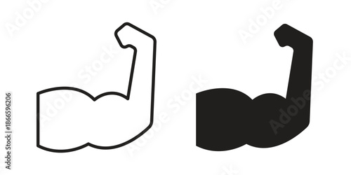 Muscle icons or logo isolated sign symbol vector illustration - high quality black style vector icons