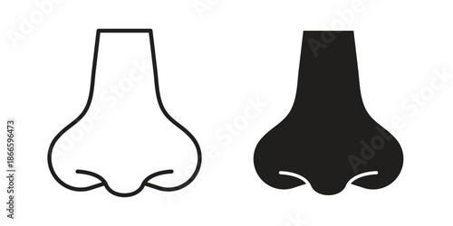 Nose icons or logo isolated sign symbol vector illustration - high quality black style vector icons