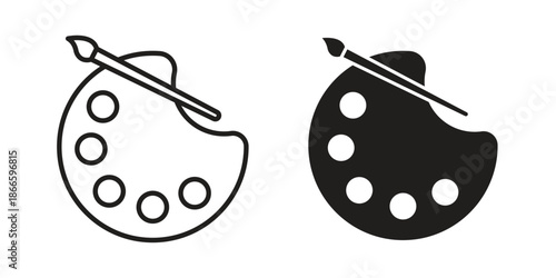 Palette icons or logo isolated sign symbol vector illustration - high quality black style vector icons