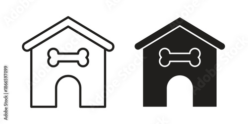 Pet house icons or logo isolated sign symbol vector illustration - high quality black style vector icons