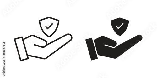 Protection icons or logo isolated sign symbol vector illustration - high quality black style vector icons