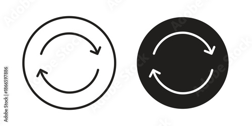 Repeat icons or logo isolated sign symbol vector illustration - high quality black style vector icons