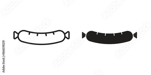 Sausage icons or logo isolated sign symbol vector illustration - high quality black style vector icons