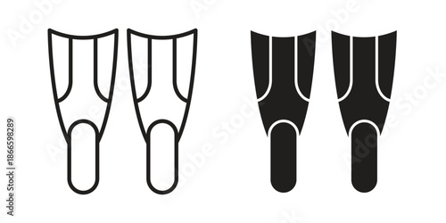Scuba diving icons or logo isolated sign symbol vector illustration - high quality black style vector icons