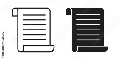 Scroll icons or logo isolated sign symbol vector illustration - high quality black style vector icons