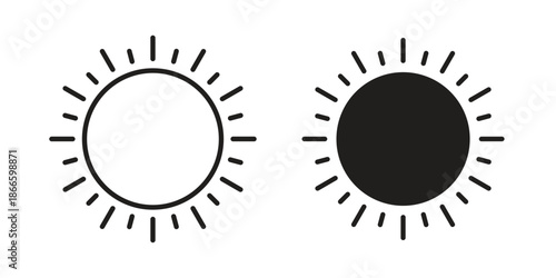 Sun icons or logo isolated sign symbol vector illustration - high quality black style vector icons