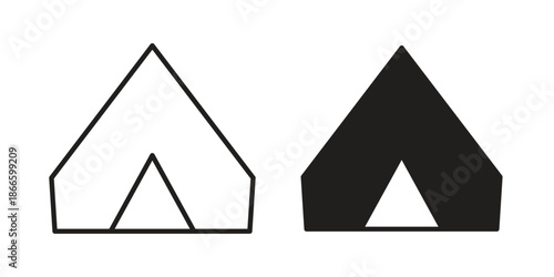 Tent icons or logo isolated sign symbol vector illustration - high quality black style vector icons