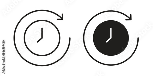 Time forward icons or logo isolated sign symbol vector illustration - high quality black style vector icons