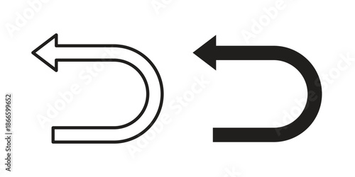 Undo icons or logo isolated sign symbol vector illustration - high quality black style vector icons