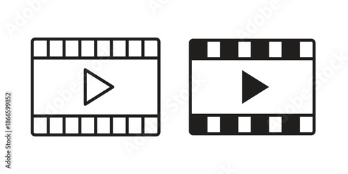 Video icons or logo isolated sign symbol vector illustration - high quality black style vector icons