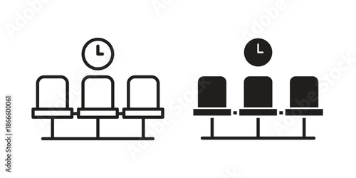 Waiting Room icons or logo isolated sign symbol vector illustration - high quality black style vector icons