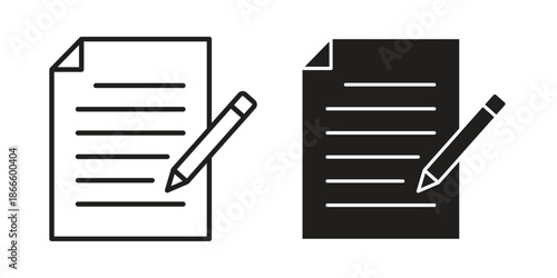 Writing icons or logo isolated sign symbol vector illustration - high quality black style vector icons