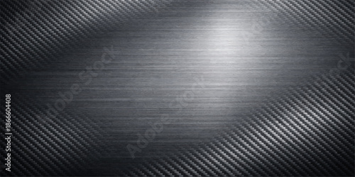 Brushed silver metal texture background with a dark gray stainless steel pattern and shiny metallic chrome surface design for an aluminum plate wallpaper backdrop