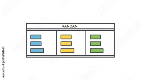 Minimalist Kanban Board for Agile Project Management and Workflow Visualization