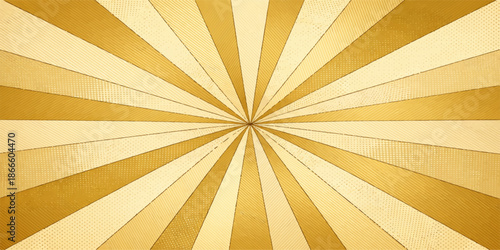 A vintage grunge sunburst background features an aged paper texture with antique orange rays and a dirty retro burst design in this textured vector illustration