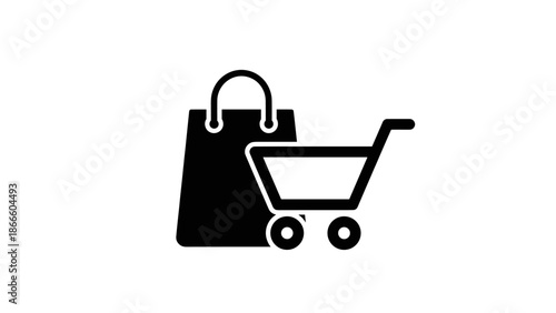 E-commerce Shopping Bag and Cart Icon