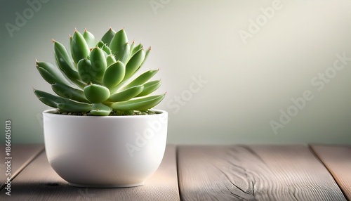 Suculenta En Maceta Blanca