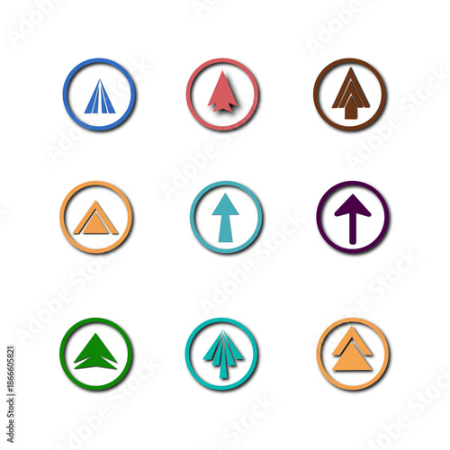 Arrow Direction Circle Icons