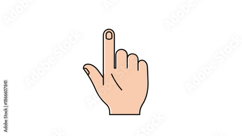 Hand Cursor Icon Pointing Finger for Click Select Web UI Navigation.