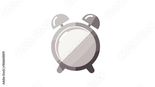 Retro Alarm Clock Icon Time Management Wake Up Vintage Style.