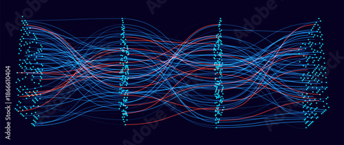 Layers Inside GPT General Purpose Transformer Convolutional Neural Network Architecture. How AI Work. Data Science, Machine Learning, Artificial Intelligence. AI Tech Science Vector Illustration.