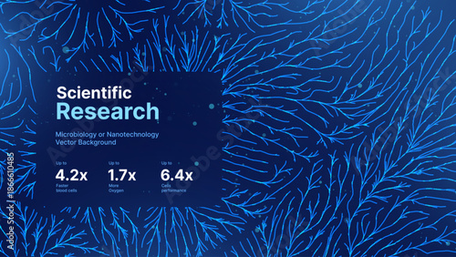 Mycelium Fungus Macro Pattern. Fungus Scientific Medical Research Background. Science Macro Pattern Backdrop. Futuristic Plant Microbiology Healthcare. Vector Illustration.