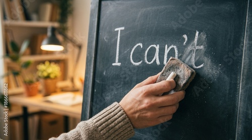 Wallpaper Mural Erasing "I Can't": Empowering Mindset Shift, Self-Belief & Motivation for Overcoming Challenges & Success Torontodigital.ca