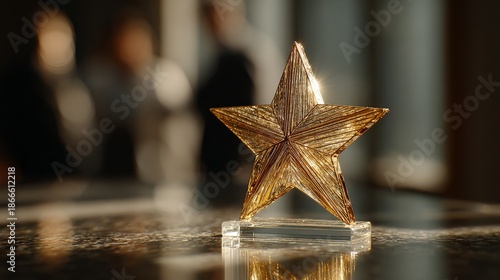 Excellence and employee recognition are embodied by the golden star trophy