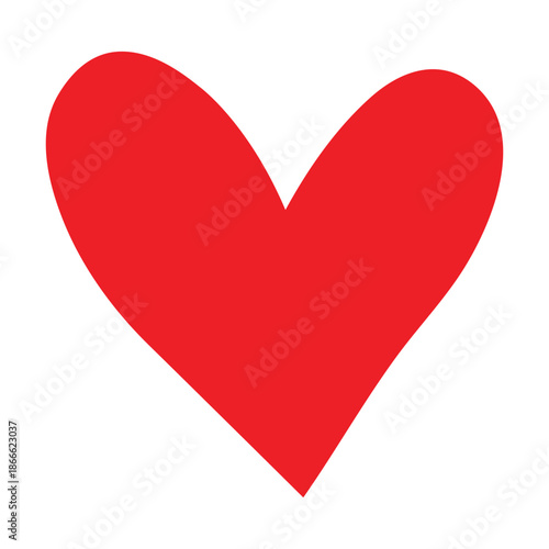 Simple red heart icon Vector