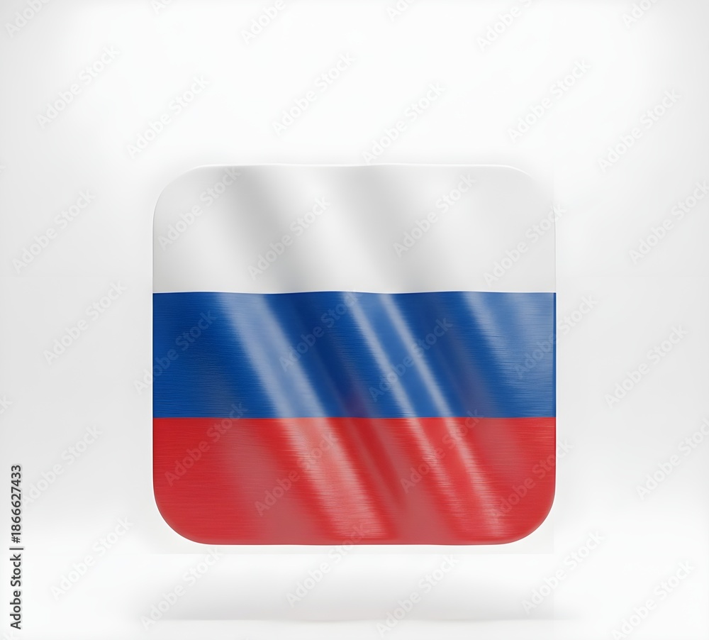 Fototapeta premium russian flag button