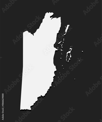 Map of Belize, template Caribbean outline country
