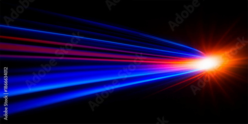 Abstract blue light background with glowing rays and motion lines creates a bright technology design wallpaper featuring colorful energy waves and fractal texture on an artistic backdrop