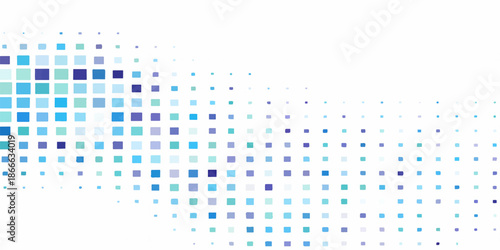 Seamless blue geometric wallpaper featuring an abstract halftone vector design with square tile patterns and light dot textures for a modern technology background