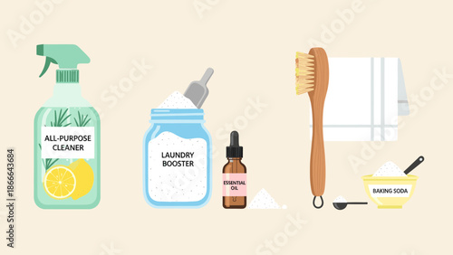 A vibrant illustration of lemons in a green tray, symbolizing a natural and eco-friendly cleaning product, evoking feelings of freshness and purity.