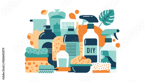 A vibrant and modern abstract design element featuring bold shapes and colors, evoking a sense of creativity and playfulness.