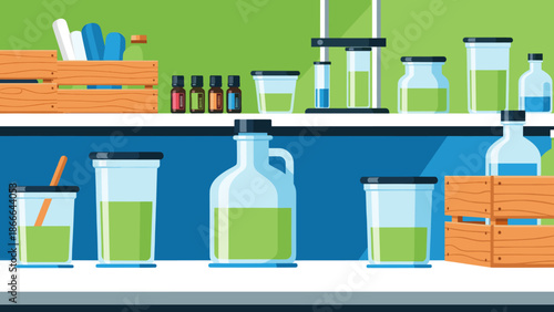 A colorful illustration of smoothie cups with straws on a clean white surface, conveying a refreshing and healthy vibe.