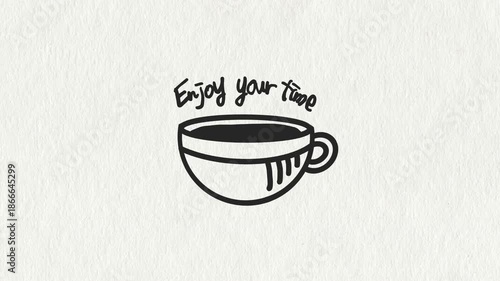 Hand Drawn Animation of Coffee Pouring into a Cup with Splash / 手描きアニメーション コーヒーをカップに注ぐ スプラッシュ 液体