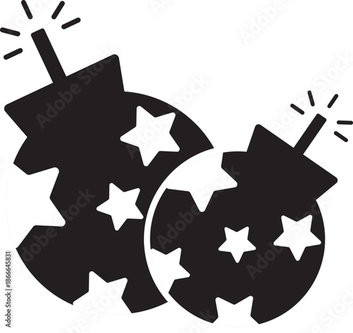 Explosion Icons, Party Celebration Bomb Graphics