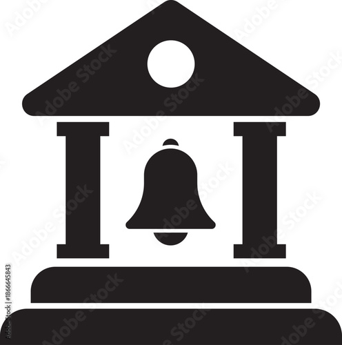 School Bell Icon Building Design