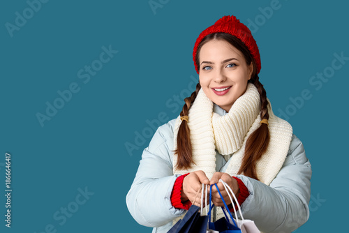 Young woman in winter cloth...