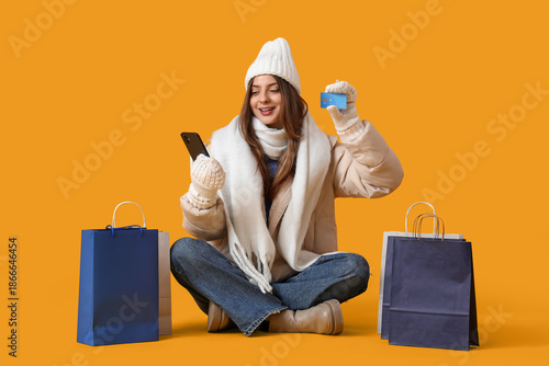 Young woman in winter cloth...
