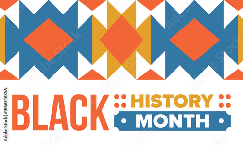 Black History Month. African American History. Celebrated annual. February and October. Poster, card, banner, background. Vector illustration