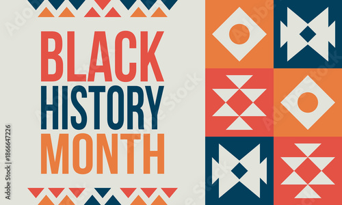Black History Month. African American History. Celebrated annual. February and October. Poster, card, banner, background. Vector illustration