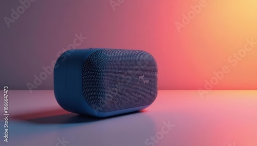 Wallpaper Mural Sleek, minimalist Bluetooth speaker Modern design, subtle curves , hi-fi, texture Torontodigital.ca