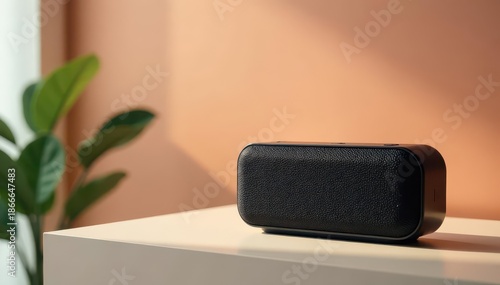 Wallpaper Mural Sleek, minimalist Bluetooth speaker Modern design, subtle curves , modern, white, grey Torontodigital.ca